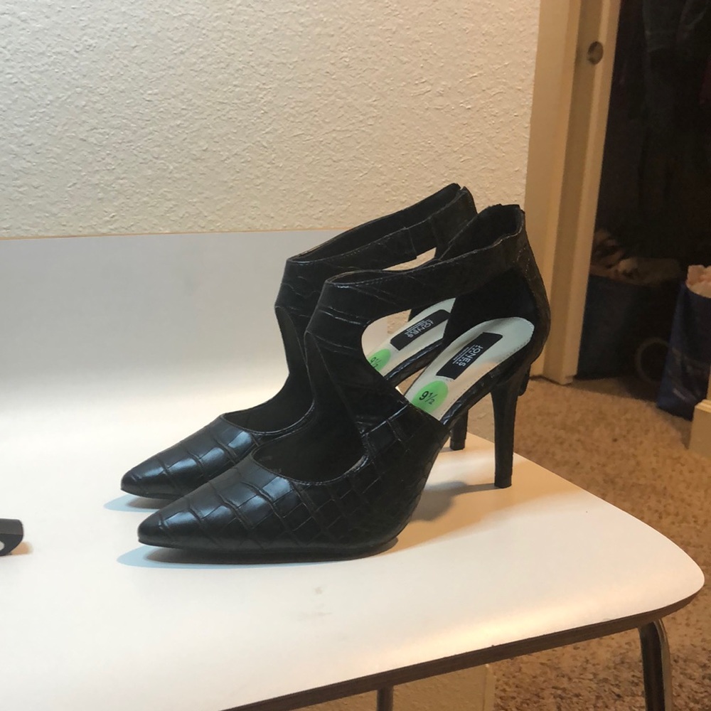 Faux snake skin shoes